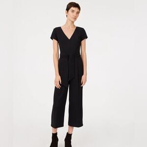 Club Monaco Sanna Short Sleeve Long Jumpsuit in Black